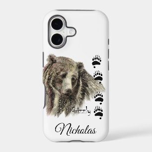 Watercolor Grizzly Bear Animal Art to Customize
