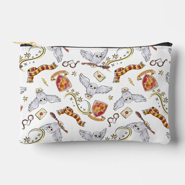 Watercolor GRYFFINDOR™ Hedwig Pattern Accessory Pouch (Front)
