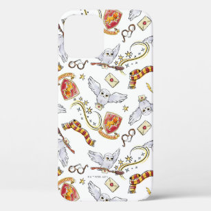 Watercolor GRYFFINDOR™ Hedwig Pattern iPhone 12 Case