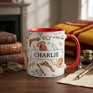 Watercolor GRYFFINDOR™ Hedwig Pattern Mug