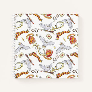 Watercolor GRYFFINDOR™ Hedwig Pattern Notebook