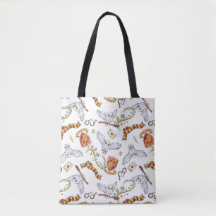 Watercolor GRYFFINDOR™ Hedwig Pattern Tote Bag