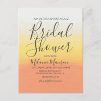 Watercolor Halloween Candy Corn  Bridal Shower  