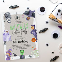 Watercolor Halloween Costume Kids Birthday Party