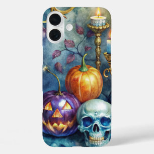 WATERCOLOR HALLOWEEN PUMPKINS, JACK O LANTERNS iPhone 16 PLUS CASE