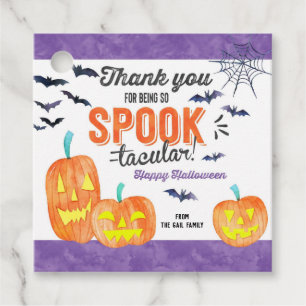 Watercolor Halloween Treat Favour Tag