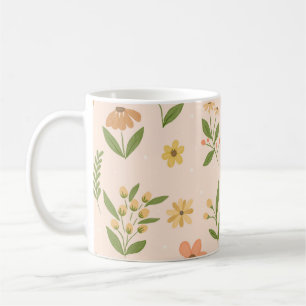 Watercolor Hand-Drawn Colorful Botanical Seamless Coffee Mug