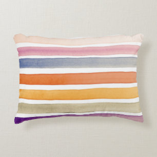 Watercolor hand painted brush strokes, banners. accent pillow
