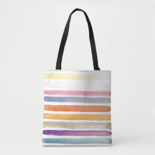 Watercolor hand painted brush strokes, banners. tote bag