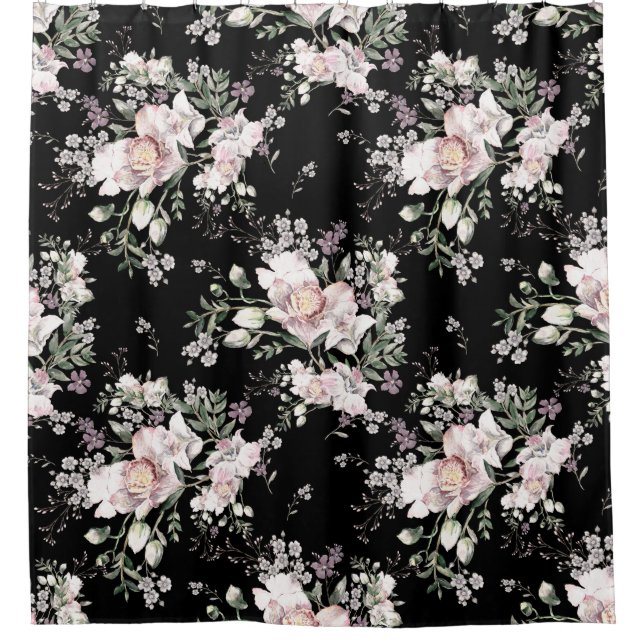 Watercolor hand painted seamless pattern with beau (Front)