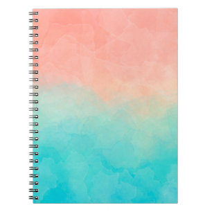 Watercolor. Hand-painted shades, textured banner d Notebook