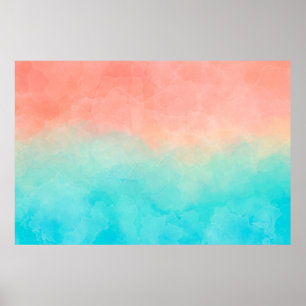 Watercolor. Hand-painted shades, textured banner d Poster