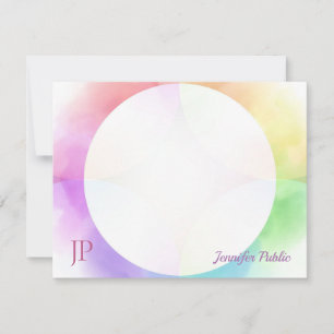 Watercolor Handwritten Script Monogram Template