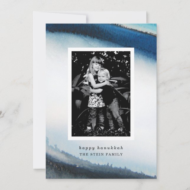 Watercolor Happy Hanukkah Card (Front)