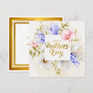 Watercolor Happy Mother’s Day – Elegant Floral Card