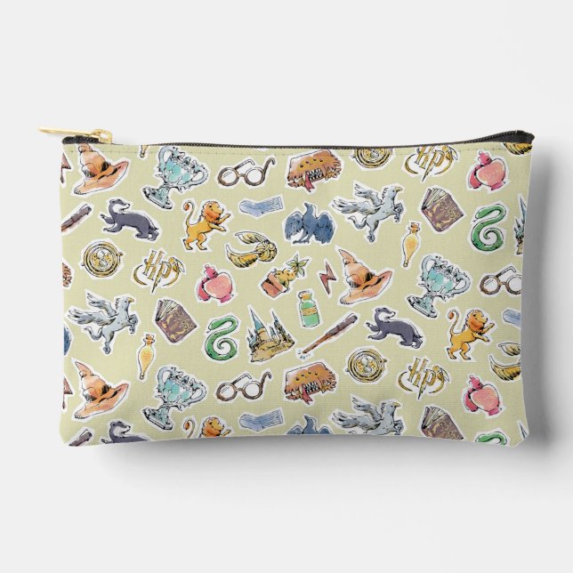 Watercolor Harry Potter Icons Accessory Pouch (Front)