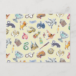 Watercolor Harry Potter Icons Postcard