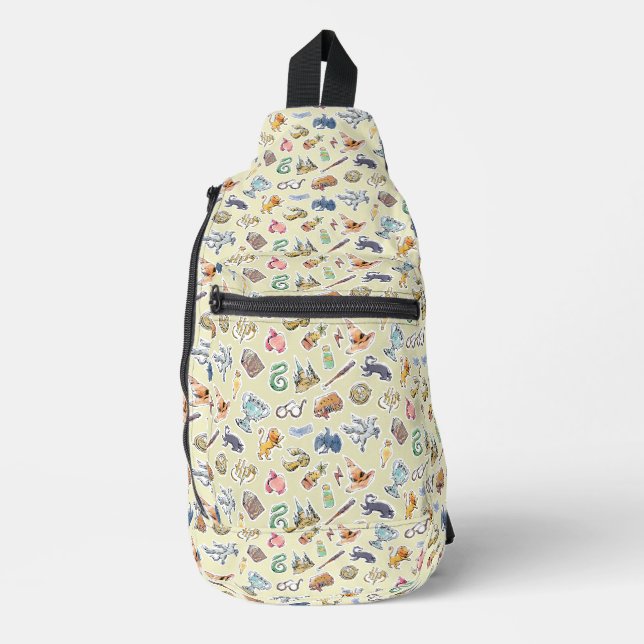 Watercolor Harry Potter Icons Sling Bag (Front)