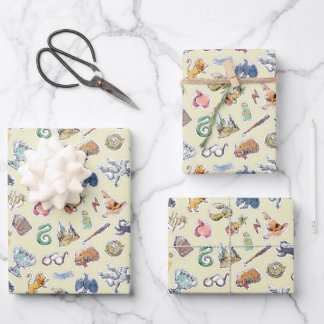 Watercolor Harry Potter Icons Wrapping Paper Sheet