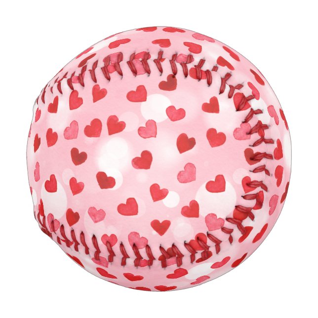 Watercolor Heart Art (1) Baseball (Front Right)