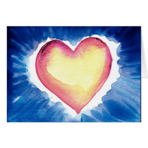 Watercolor Heart Card