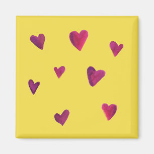 Watercolor Heart Melody Magnet