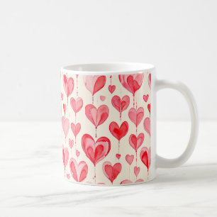 Watercolor Heart Pattern Collection Coffee Mug