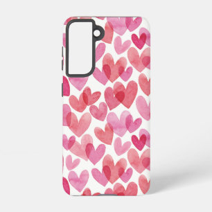 Watercolor Heart Pattern Samsung Galaxy Case