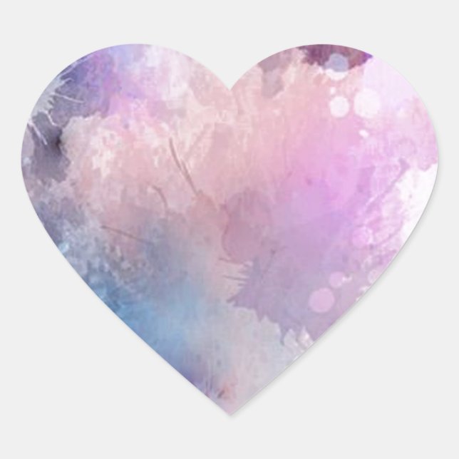 Watercolor Heart Sticker (Front)