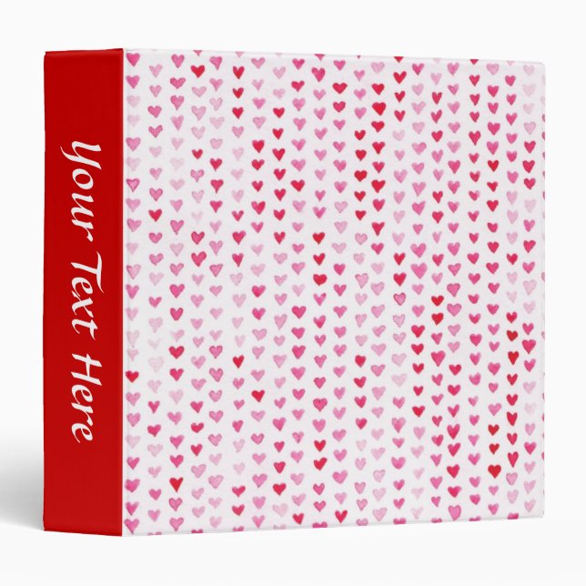 Watercolor Hearts Binder (Front/Spine)
