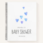 Watercolor Hearts Boy Baby Shower Gift List