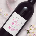 Watercolor Hearts Bridesmaid Proposal Label<br><div class="desc">My cute bridesmaid or maid of honor proposal label frames your details with a bottom border replica of my original watercolor string of hearts in shades of pink. The font is set in an elegant traditional sans serif and hand lettered script type in a complimentary color. Perfect for wine labels,...</div>