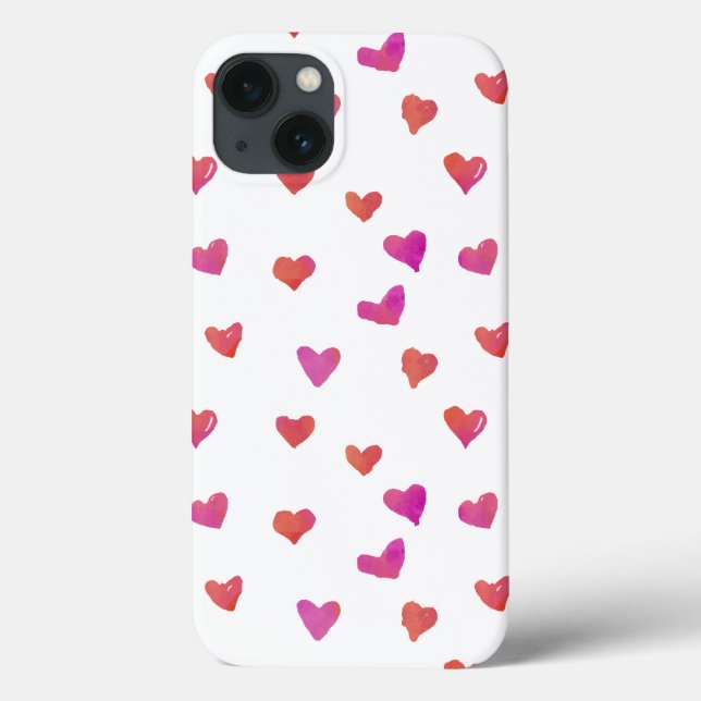 Watercolor Hearts Case-Mate iPhone Case (Back)