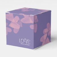 Watercolor Hearts Floating Pink Purple Love