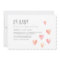 Watercolor Hearts Girl Horizontal Oh Baby Shower