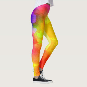 Watercolor/Hearts Leggings