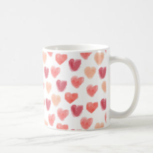 Watercolor Hearts   Mug