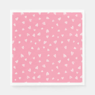 Watercolor hearts - polished pink napkin