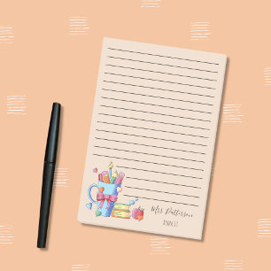 Watercolor Hearts Ruled Teacher Notes