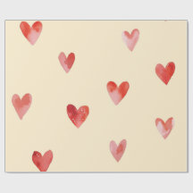 Watercolor Hearts Seamless Pattern