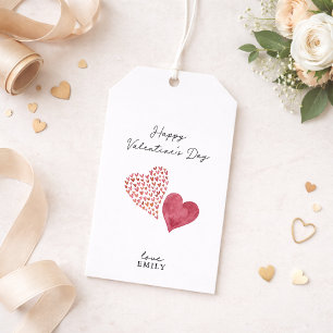 Watercolor hearts Valentine’s Day  Gift Tags