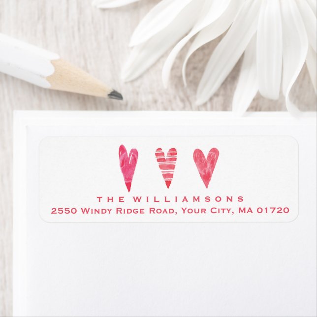 Watercolor Hearts Wedding & Valentine Personalized (Insitu)