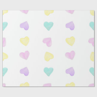 Watercolor Heartz Pastel Wrapping Paper