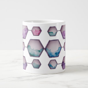 Watercolor Hexagon Art – Specialty Jumbo Mug