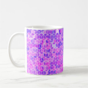 Watercolor hexagon illustration pattern coffee mug