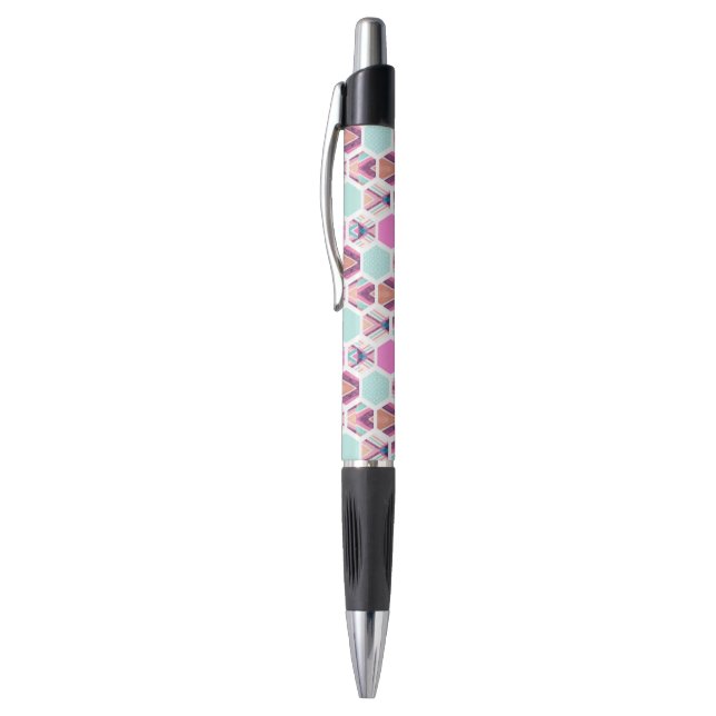 Watercolor Hexagon Pattern Pen (Top (Vertical))