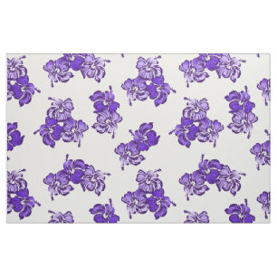 Watercolor Hibiscus Hawaiian Tropical Fabric