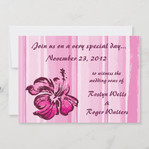 Watercolor Hibiscus Invitation