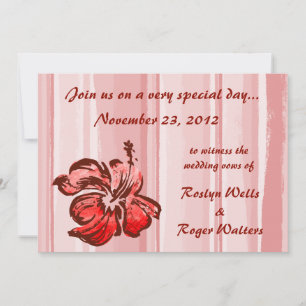 Watercolor Hibiscus Invitation