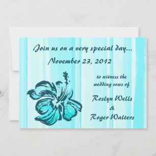 Watercolor Hibiscus Invitation